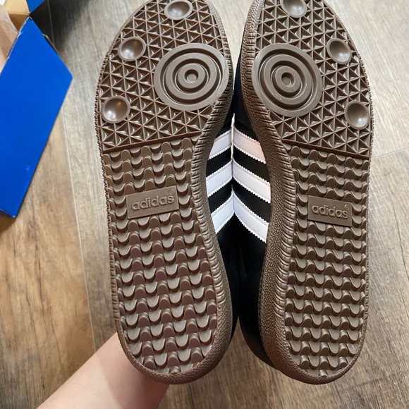 Adidas Samba OG Mens Core Black White Gum Leather Sneakers B75807 Size 11 NEW - Picture 6 of 9